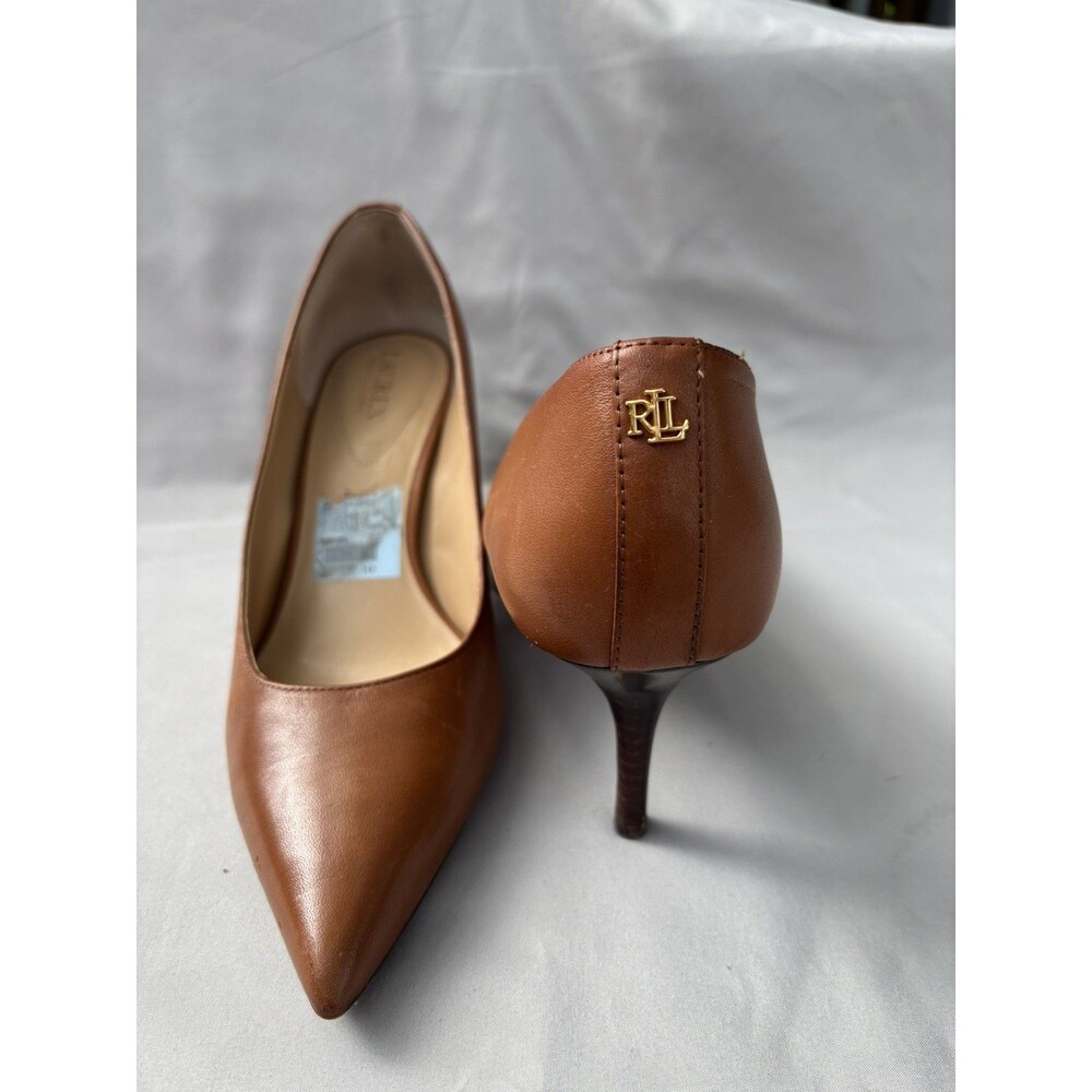 RALPH LAUREN CARAMEL BROWN LEATHER SHOES SIZE 10B - Picture 10 of 11